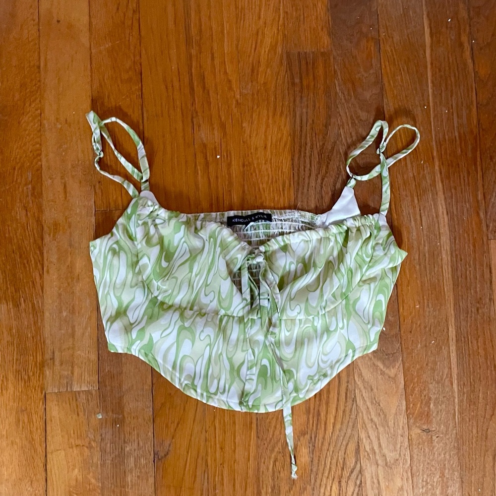 Small green crop top from PacSun
